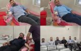 اهدای خون کارکنان شرکت پخش فرآورده‌های نفتی ناحیه ماهشهر