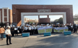 تجمع کادر درمان خوزستان مقابل استانداری تجمع کادر درمان خوزستان مقابل استانداری