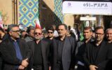 حضور رامین حاتمی و مدیران نفت جنوب در اجتماع بیعت اهواز با ولی امر مسلمین